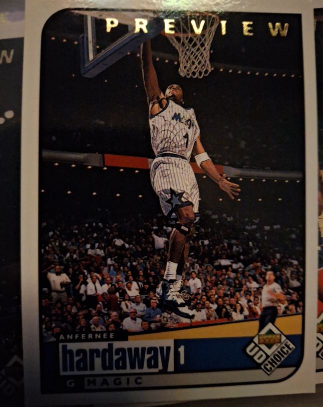 1998-99 UD Choice Preview #100 Anfernee Hardaway — front