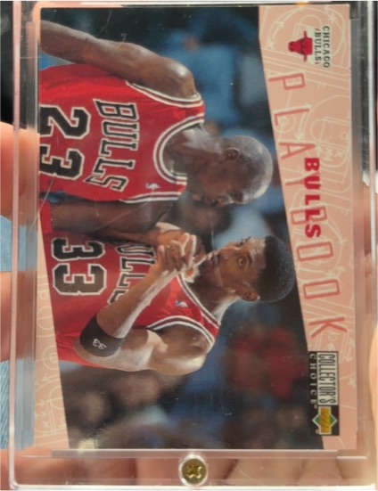 1996-97 Collector's Choice #370 Bulls Playbook Michael Jordan Scottie Pippen — front