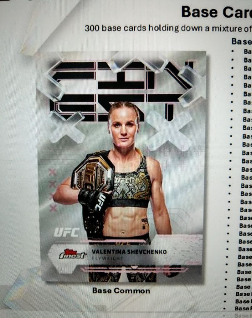 2024 Topps Finest UFC Valentina Shevchenko — front