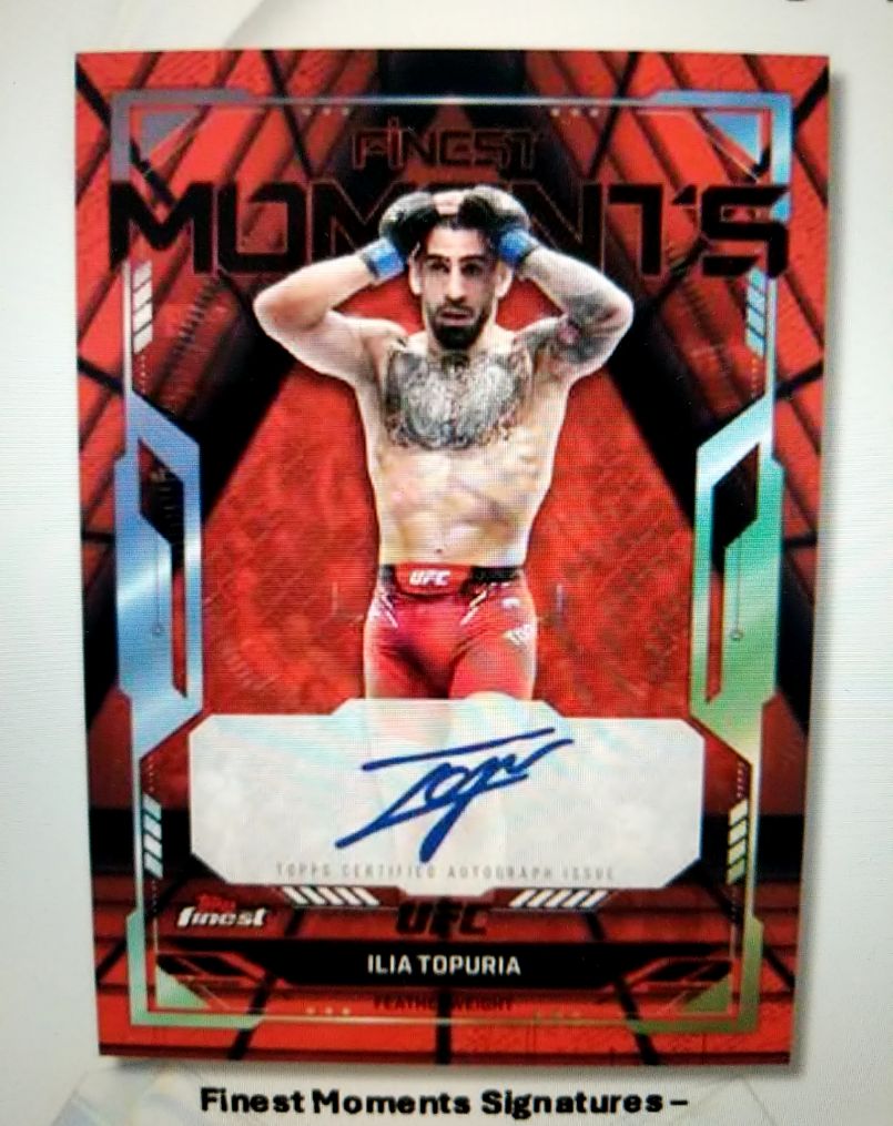 2024 Topps UFC Finest Moments Signatures Ilia Topuria — front