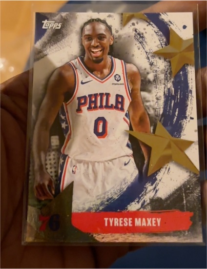 2025-26 Topps #SA-27 Tyrese Maxey Stars of the NBA — front