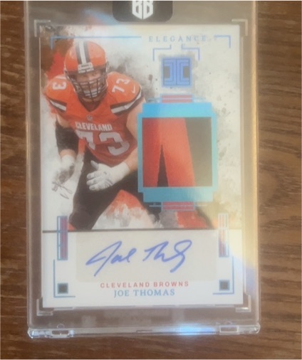 2025 Panini Impeccable Elegance Patch Autographs Joe Thomas — front