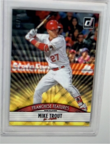 2019 Donruss Franchise Features #FF15 Mike Trout — front
