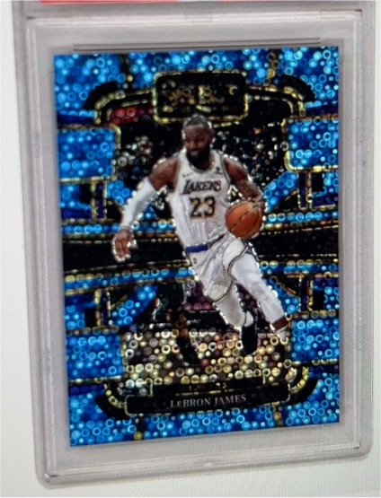 2023-24 Panini Select Concourse Blue Disco #23 LeBron James — front