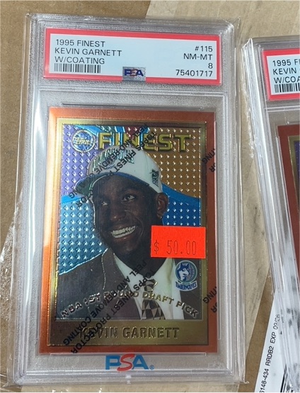 1995 Topps Finest #115 Kevin Garnett — front
