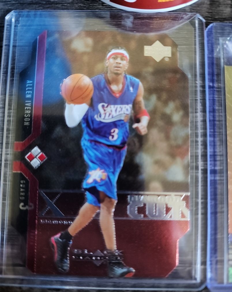 2004 Upper Deck Black Diamond Die Cuts Quadruple Allen Iverson — front