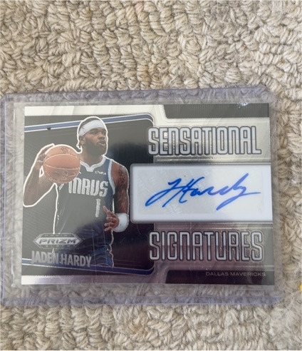 2024-25 Panini Prizm Black #SS-HRY Jaden Hardy Sensational Signatures — front