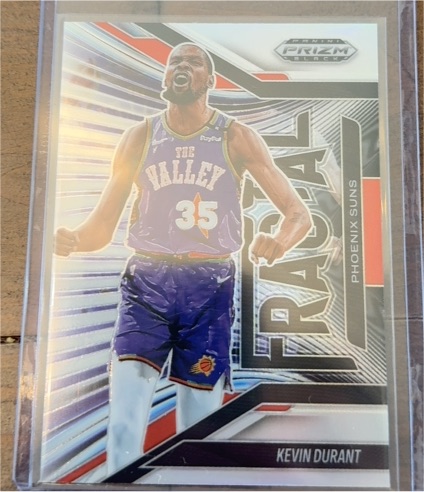 2024-25 Panini Prizm Black #6 Kevin Durant Fractal — front