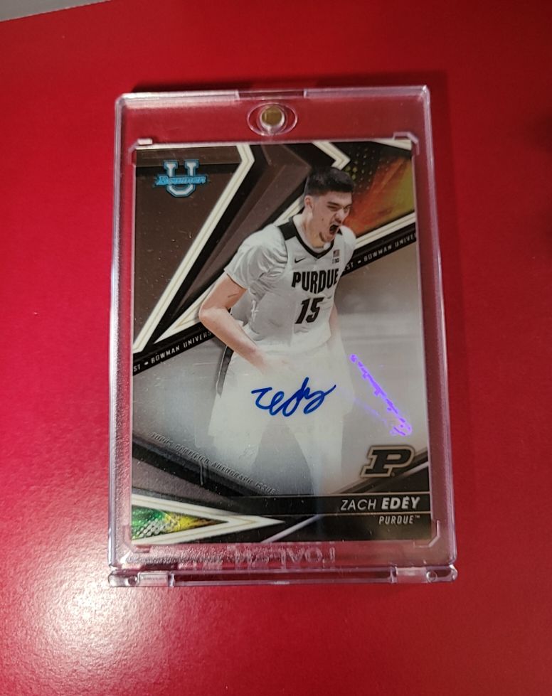 2022 Bowman University Best of 2022 Autographs #BOA-ZE Zach Edey — front