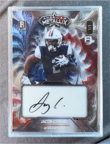 2023 Wild Card American Metallix Jacob Cowing Rookie Autograph 1/1 — front