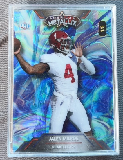 2023 Wild Card American Metallix #1/5 Jalen Milroe — front