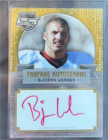 2013 Press Pass Fanfare #FF-BW Bjoern Werner — front