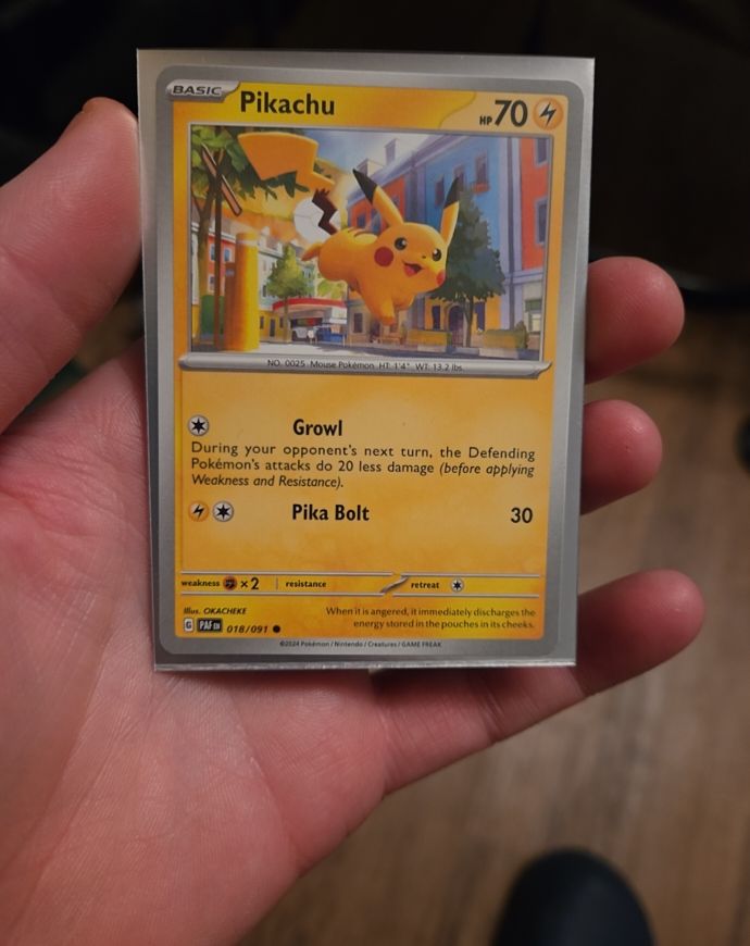 2024 Pokémon Scarlet & Violet Paldean Fates #018 Pikachu — front