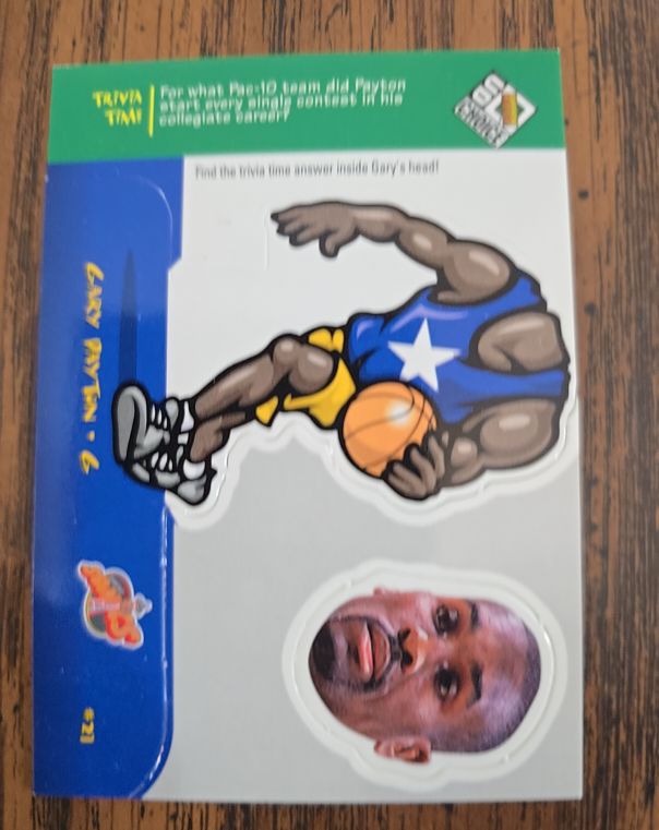 1998-99 Upper Deck UD Choice Mini Bobbing Heads #25 Gary Payton — front