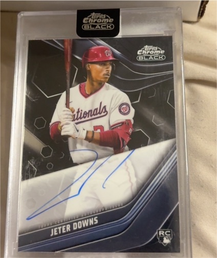 2023 Topps Chrome Black #CBA-JD Jeter Downs Rookie Auto — front