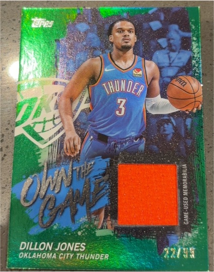 2025-26 Topps Own The Game #OTGA-DJ Dillon Jones — front