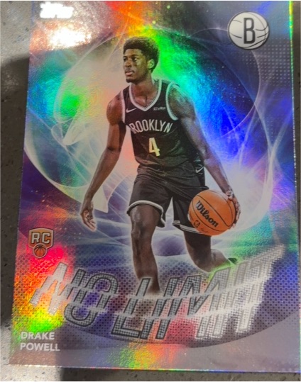 2025-26 Topps #NL-22 Drake Powell No Limit Rainbow Rookie Nets — front