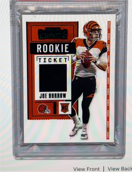 2020 Panini Contenders Rookie Ticket #RSV-JBU Joe Burrow — front