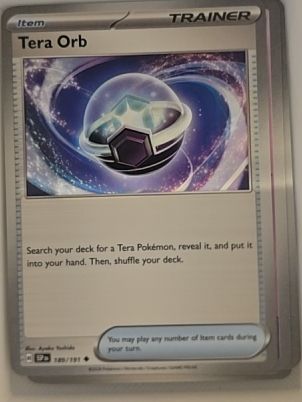 2024 Pokémon TCG SV08: Surging Sparks #189 Tera Orb — front