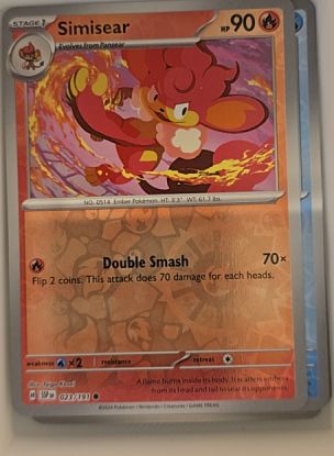 2024 Pokémon SV08: Surging Sparks #023 Simisear — front