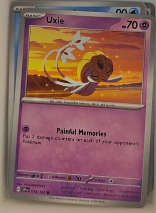 2024 Pokémon SV08: Surging Sparks #078 Uxie — front