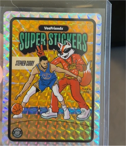2025 VeeFriends Super Stickers #Flex’n Fox Stephen Curry — front