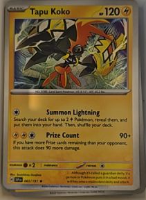 2024 Pokémon SV08: Surging Sparks #065 Tapu Koko — front