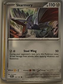 2024 Pokémon SV08: Surging Sparks #124 Skarmory — front