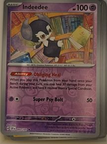 2023 Pokémon SV08: Surging Sparks #093 Indeedee — front