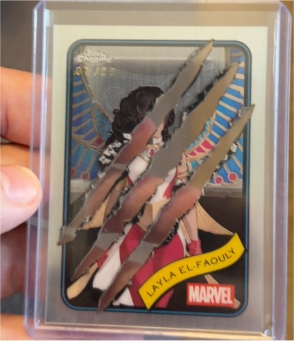 2025 Topps Chrome Marvel Clawed Layla El-Faouly — front