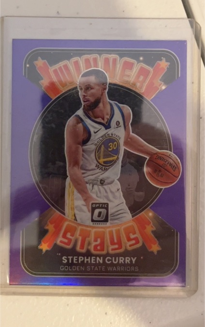 2021-22 Donruss Optic #4 Stephen Curry Winner Stays Purple Prizm — front