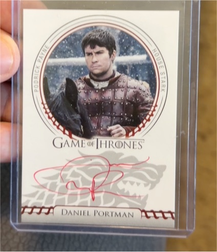 2022 Game of Thrones Complete Series Volume 2 Daniel Portman Red Sigil Autograph — front