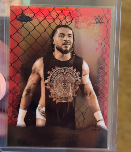2025 Topps Chrome WWE x Cactus Jack Santos Escobar Astro Knights #AOK-24 — front