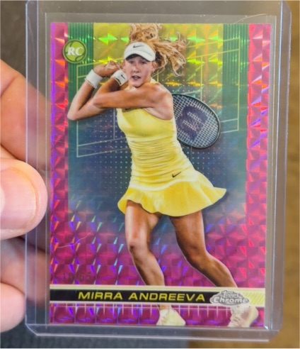 2024 Topps Chrome Tennis #81 Mirra Andreeva Rookie — front