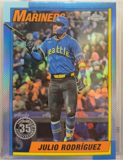 2025 Topps Chrome 1990 Topps Baseball #90CB-6 Julio Rodriguez — front