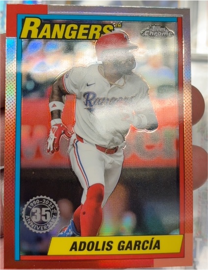 2025 Topps Chrome 1990 35th Anniversary #90CB-4 Adolis García — front