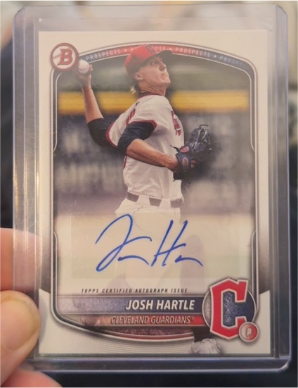 2025 Bowman Paper Prospects Autograph #BPA-JH Josh Hartle — front