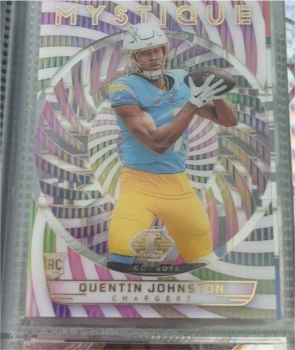 2023 Panini Illusions #28 Quentin Johnston Mystique Rookie Card — front