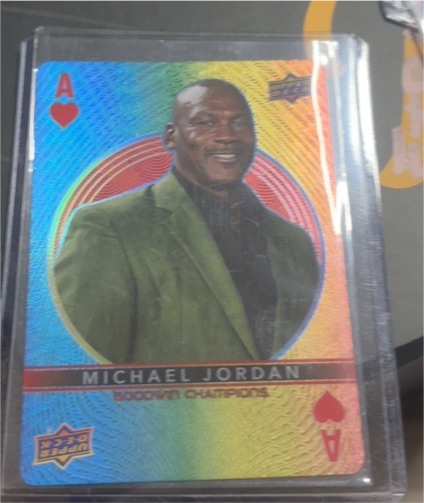 2022 Upper Deck Goodwin Champions Playing Cards #ACE-HEARTS Michael Jordan — front