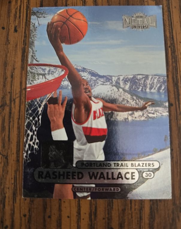 1997-98 Skybox Metal Universe Championship Preview #21 Rasheed Wallace — front