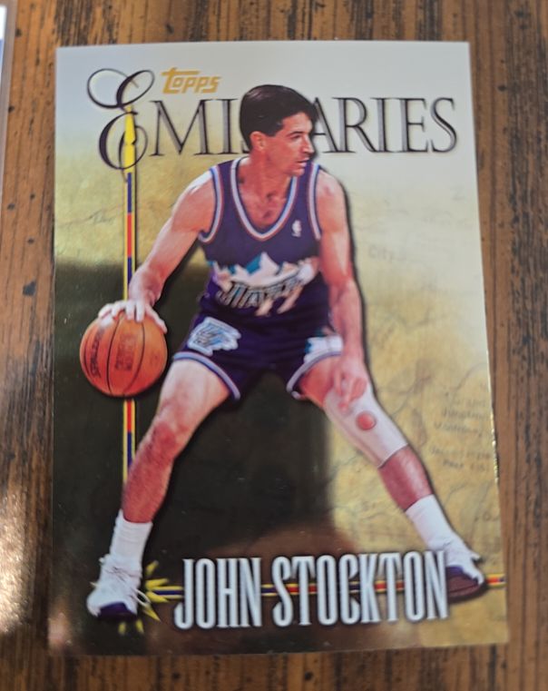1998-99 Topps Emissaries #E19 John Stockton — front