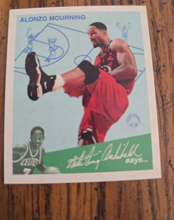 1997-98 Fleer Goudey Greats #7GG Alonzo Mourning — front