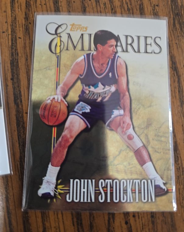 1998-99 Topps Emissaries #E19 John Stockton — front