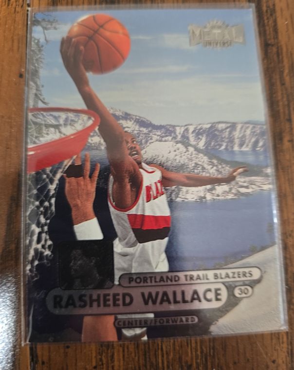 1997-98 Metal Universe Championship Preview #21 Rasheed Wallace — front