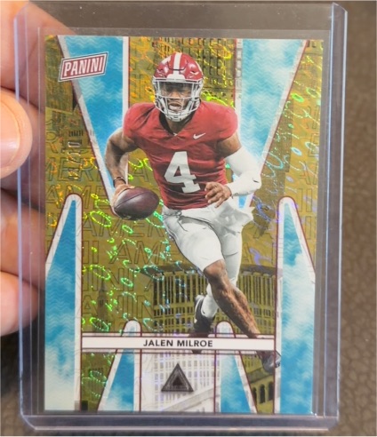 2024 Panini National #RP8 Jalen Milroe Silver Foil — front