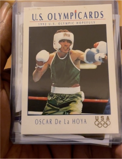 1992 Impel U.S. Olympicards #23 Oscar De La Hoya — front