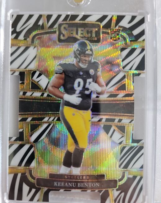 2023 Panini Select Prizm Zebra Die Cut #84 Keeanu Benton Rookie — front