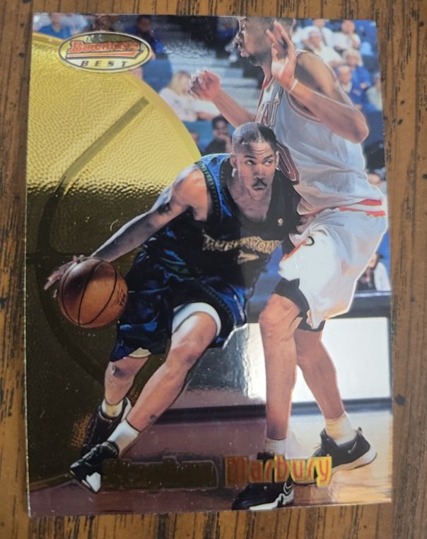 1997-98 Bowman's Best #86 Stephon Marbury — front