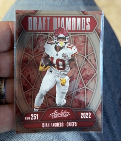 2022 Panini Absolute Draft Diamonds #DD-IPO Isiah Pacheco — front