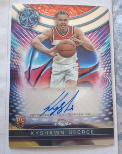 2024-25 Topps Chrome Certified Rookie Autograph #TCRA-KG Kyshawn George — front